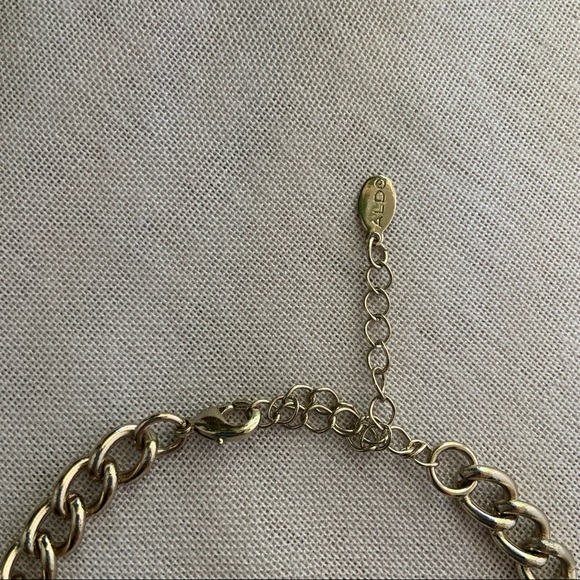 Aldo Knotted Rope Pattern Statement Bib Necklace - Picture 3 of 6